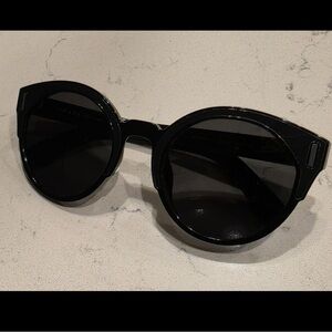 Authentic Prada Black Round Sunglasses